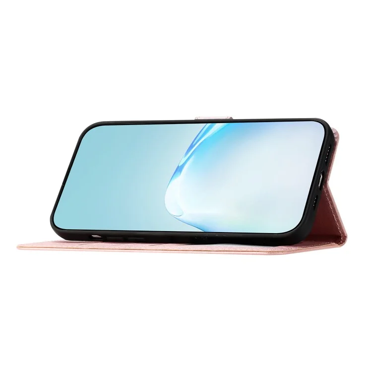 Per Samsung Galaxy A06 Wallet Case Leather Follio Cover Magnetic Flasp - Oro Rosa