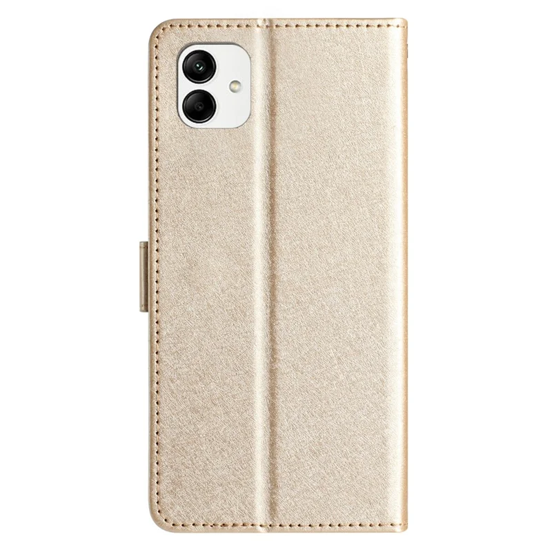 For Samsung Galaxy A07 4G / A06 5G / A06 4G Wallet Case Leather Folio Phone Cover Magnetic Clasp - Gold