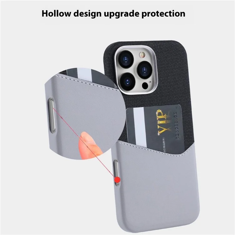 Для Iphone 16 Pro Max Case, Совместимый с Magsafe Leather+PC Color Splicing Phone Cope с Карточным Слотом - Апельсин