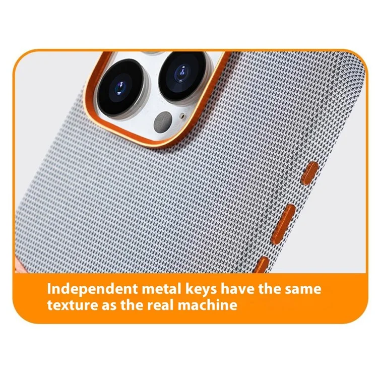 Для Iphone 16 Pro Max Case, Совместимый с Magsafe Leather+PC Color Splicing Phone Cope с Карточным Слотом - Апельсин