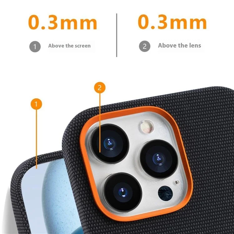 Для Iphone 16 Pro Case, Совместимый с Magsafe Leather+PC Color Splicing Phone Cope с Помощью Слота Для Карт - Апельсин