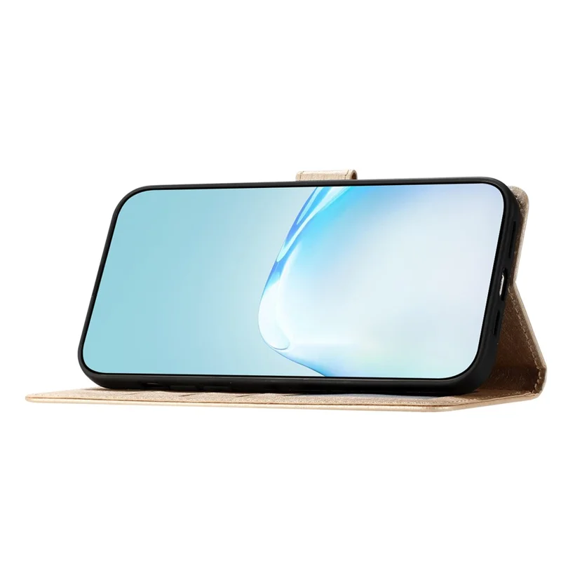 For Xiaomi Redmi Note 13 Pro 5G Wallet Case Leather Folio Phone Cover Magnetic Clasp - Gold