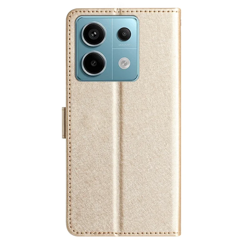 For Xiaomi Redmi Note 13 Pro 5G Wallet Case Leather Folio Phone Cover Magnetic Clasp - Gold