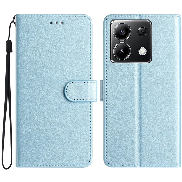 For Xiaomi Poco X6 5G Wallet Case Leather Folio Phone Cover Magnetic Clasp - Blue