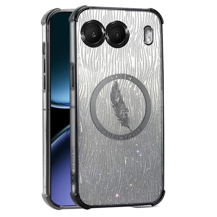 KADEM Per OnePlus Nord 4 Case TPU Bling Sparkle Phone Cover Rinforzo Angoli - Nero
