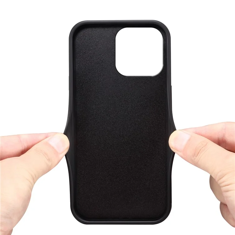 Denior Para Iphone 16 Pro Case Suptor de Tarjetas Kickstand Retro Leather+PC+TPU Teléfono - Azul
