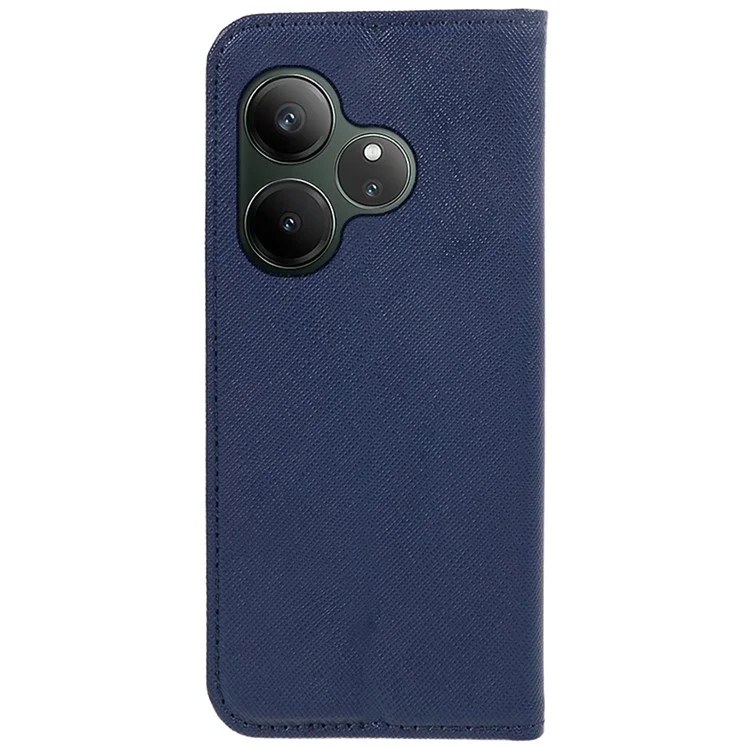 Para Realme GT 6 5G Case Textura Textura Capela Tape Hundend Magnet - Azul Escuro
