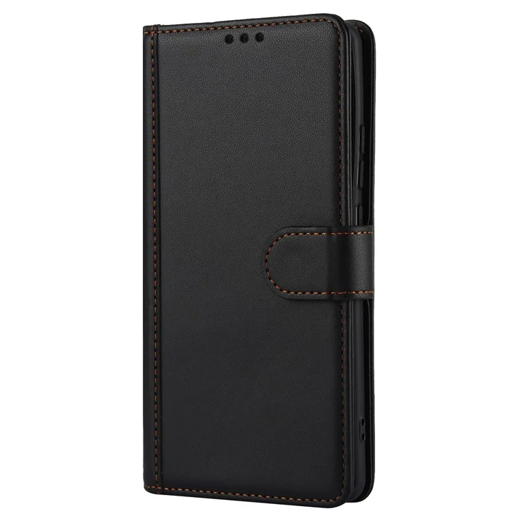 SY-003 Für Motorola Moto G Power (2024) Hülle Pu-lederständer Telefon Brieftasche Mit Handgurt - Schwarz