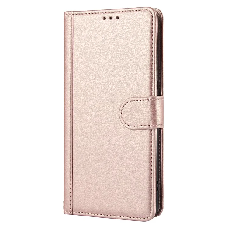 SY-003 Für Motorola Moto G 5G (2024) / Moto G Play 5G (2024) Hülle PU Leather Stand View Telefon Brieftaschenabdeckung Mit Handgurt - Rosa