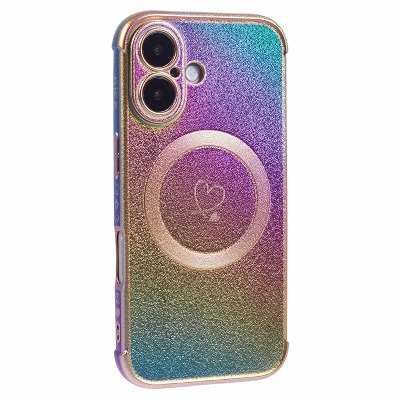 Para Iphone 16 Magnetic Case TPU Gradiente Cubierta de Teléfono Electroplacado - Vistoso