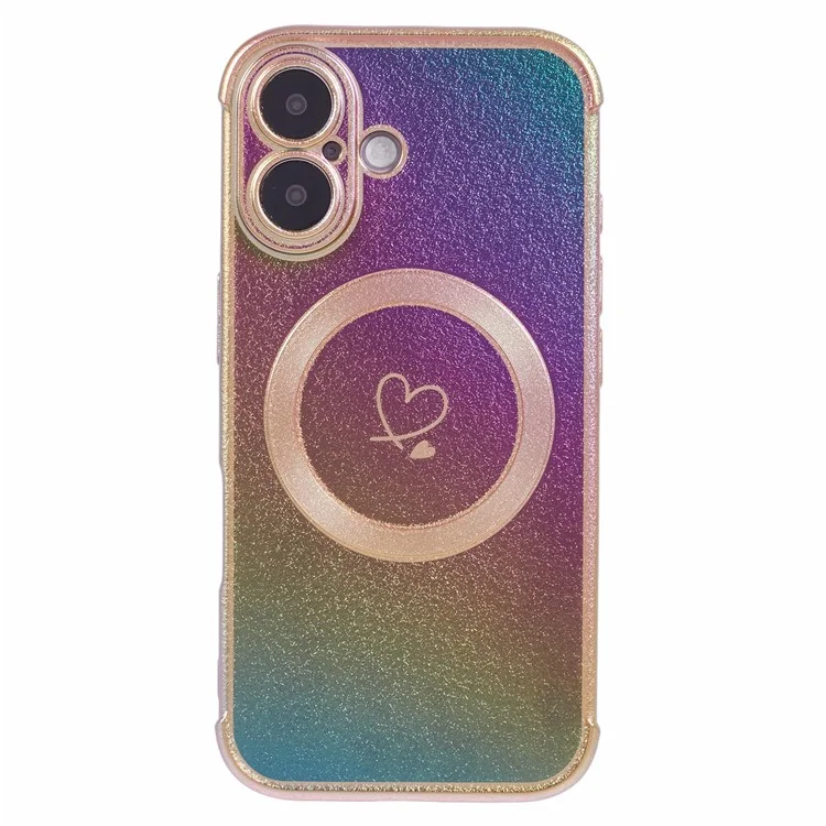 Para Iphone 16 Magnetic Case TPU Gradiente Cubierta de Teléfono Electroplacado - Vistoso