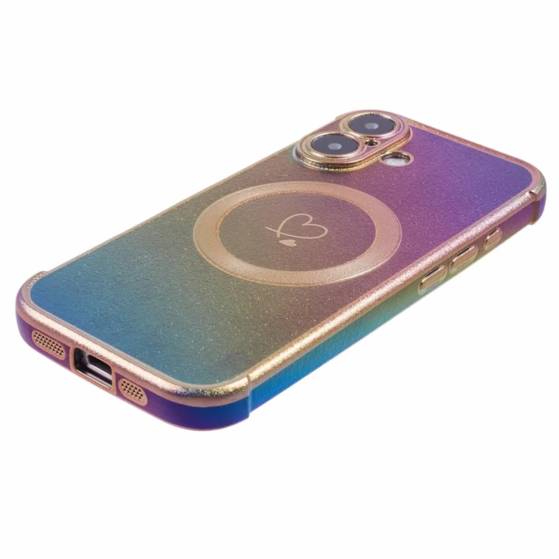 Para Iphone 16 Magnetic Case TPU Gradiente Cubierta de Teléfono Electroplacado - Vistoso