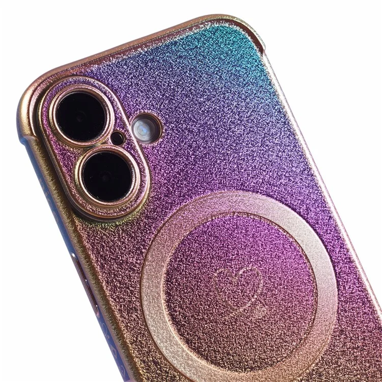 Para Iphone 16 Magnetic Case TPU Gradiente Cubierta de Teléfono Electroplacado - Vistoso