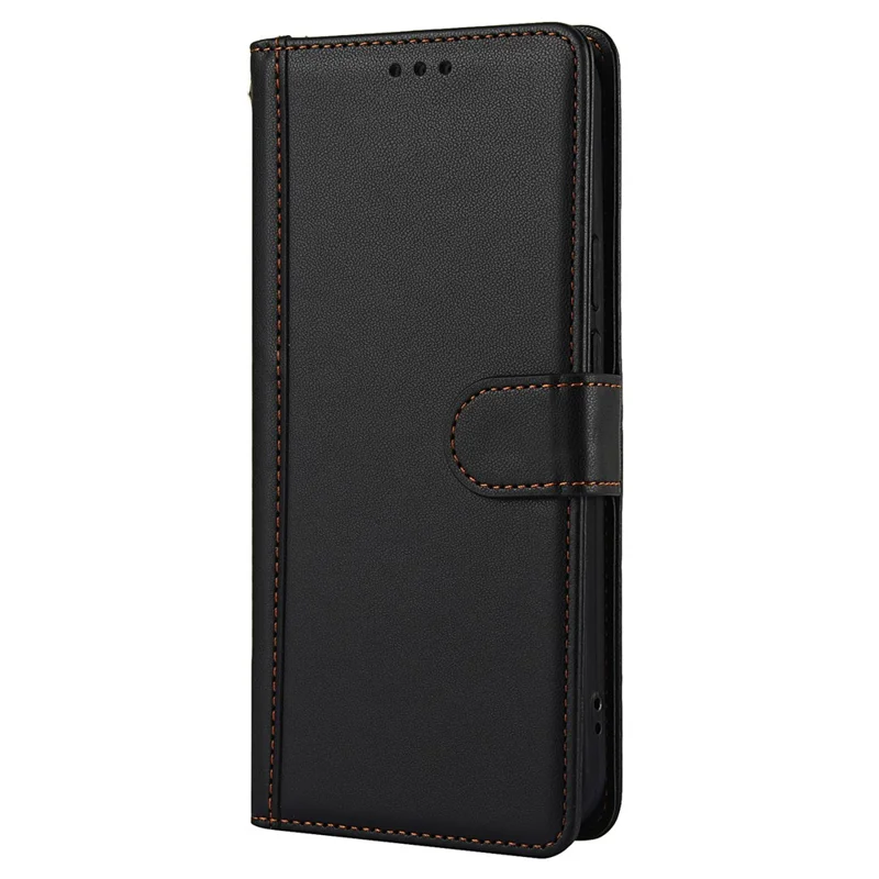 SY-003 For Google Pixel 9 Pro XL Case PU Leather Stand View Phone Wallet Cover with Hand Strap - Black