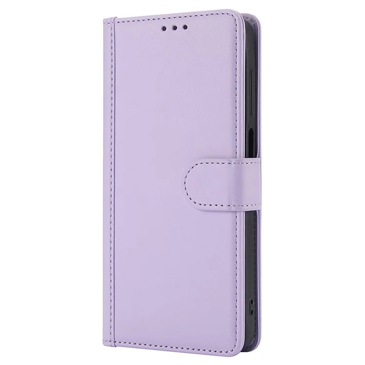 SY-003 Para Samsung Galaxy A15 4G / 5G Case PU Puerto Vista de Cuero Vista de la Billetera Con Correa Para la Mano - Púrpura