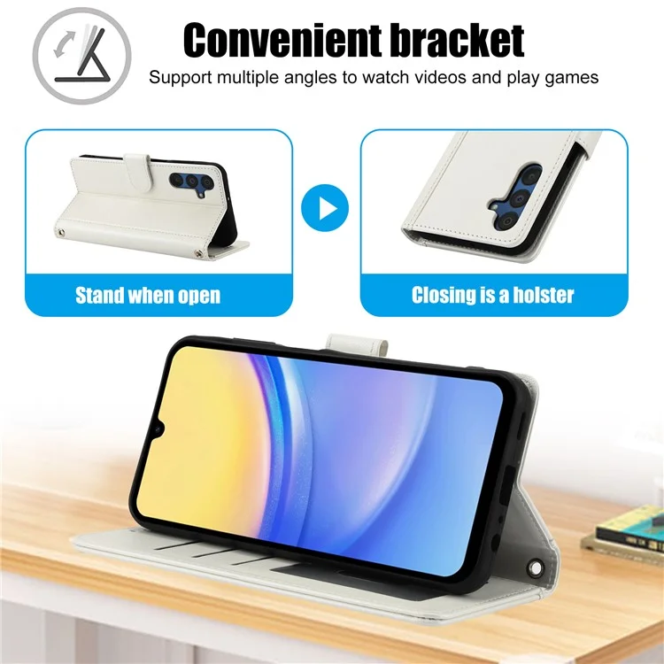 SY-003 Для Samsung Galaxy A35 5G Case Case PU - Белый