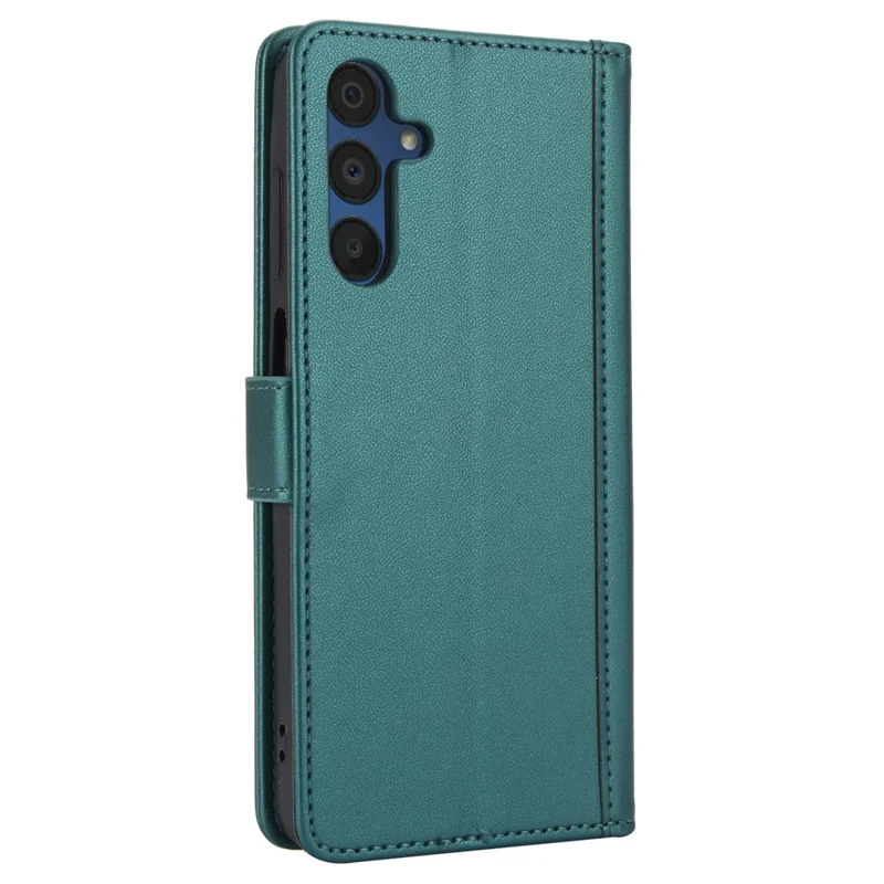 SY-003 Для Samsung Galaxy A05s 4G Case Case Leather Stand View Chothing Cople Cover с Ручным Ремнем - Зеленый