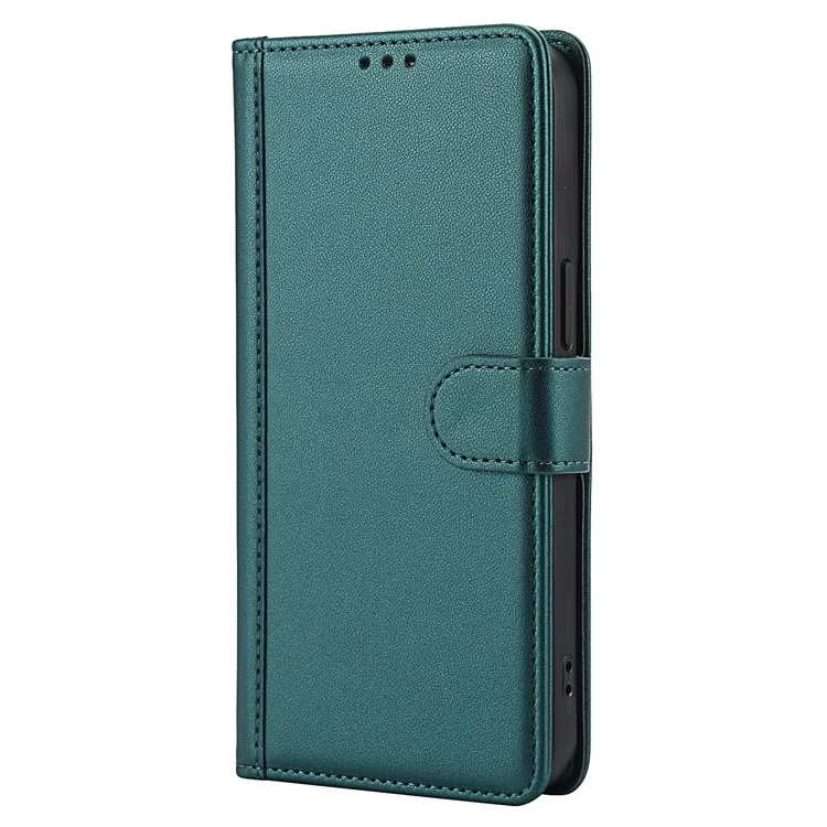 SY-003 Für Iphone 14 Pro Case PU Leather Stand Ansicht Phone Brieftaschenabdeckung Mit Handgurt - Grün