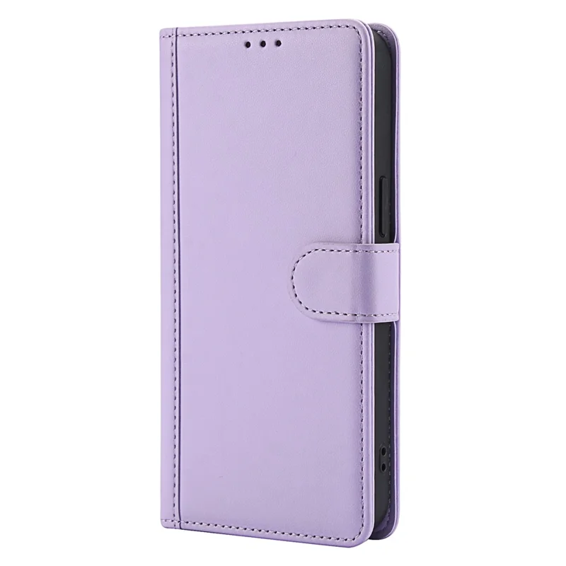 SY-003 Pour Iphone 14 Pro Max Case PU le Cuir Stand View Portefeuille Couvercle de Portefeuille Avec Sangle à Main - Violet