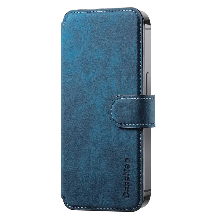 Cubierta de Teléfono Desmontable Magnético de Caseneo MW-03S Para Una Billetera de Cuero Retro de 6.9 Pulgadas - Azul