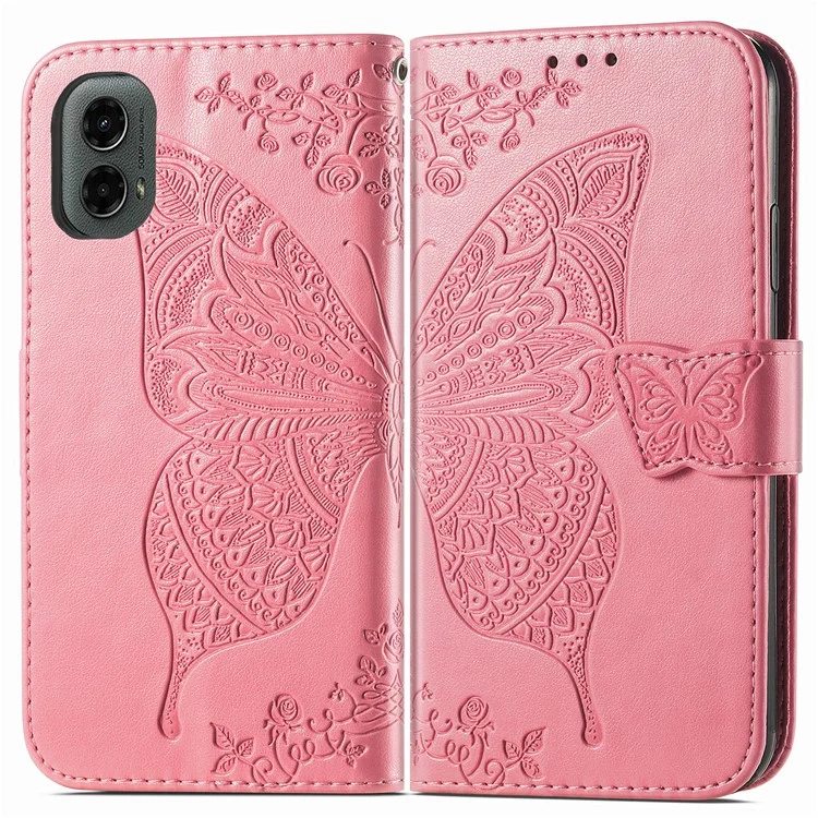 Для Motorola Moto G 5G (2024) Case PU - Розовый