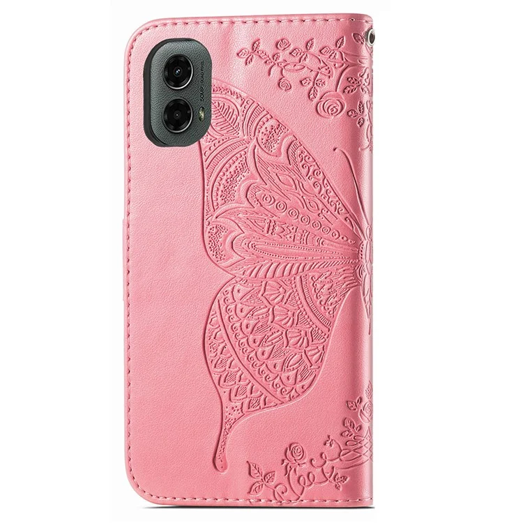 Для Motorola Moto G 5G (2024) Case PU - Розовый