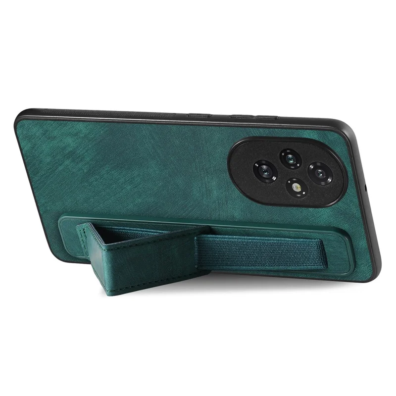 D11 Para Honor 200 Pro 5G Case Leatra + TPU Tampa de Telefone - Verde