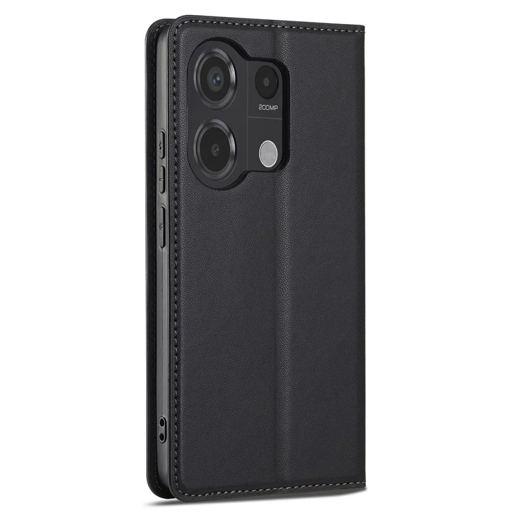 LC.IMEEKE L1 Series para Xiaomi Poco M6 Pro 4G / Redmi Note 13 Pro 4G Funda de Piel de PU Tipo Cartera con Soporte - Negro
