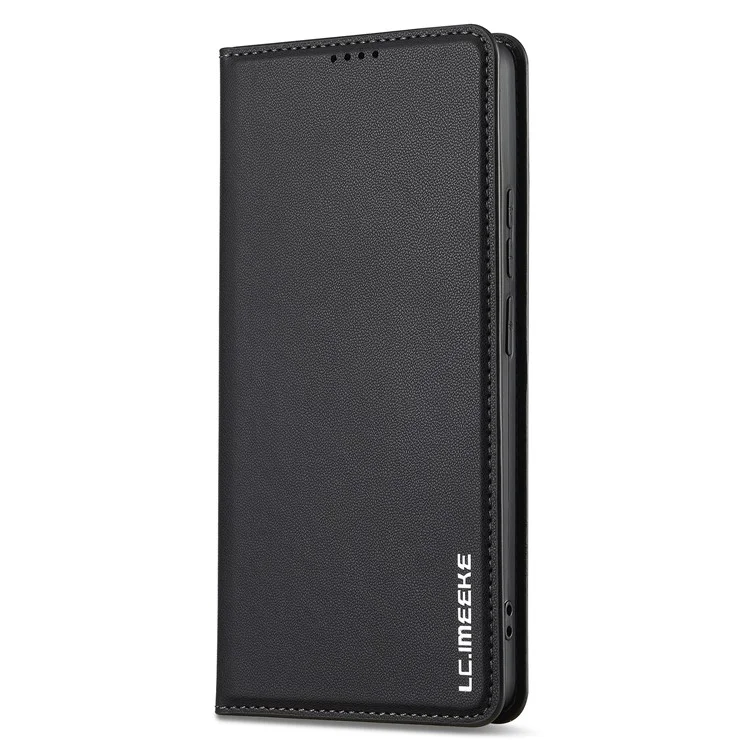 LC.IMEEKE L1 Series para Xiaomi Poco M6 Pro 4G / Redmi Note 13 Pro 4G Funda de Piel de PU Tipo Cartera con Soporte - Negro