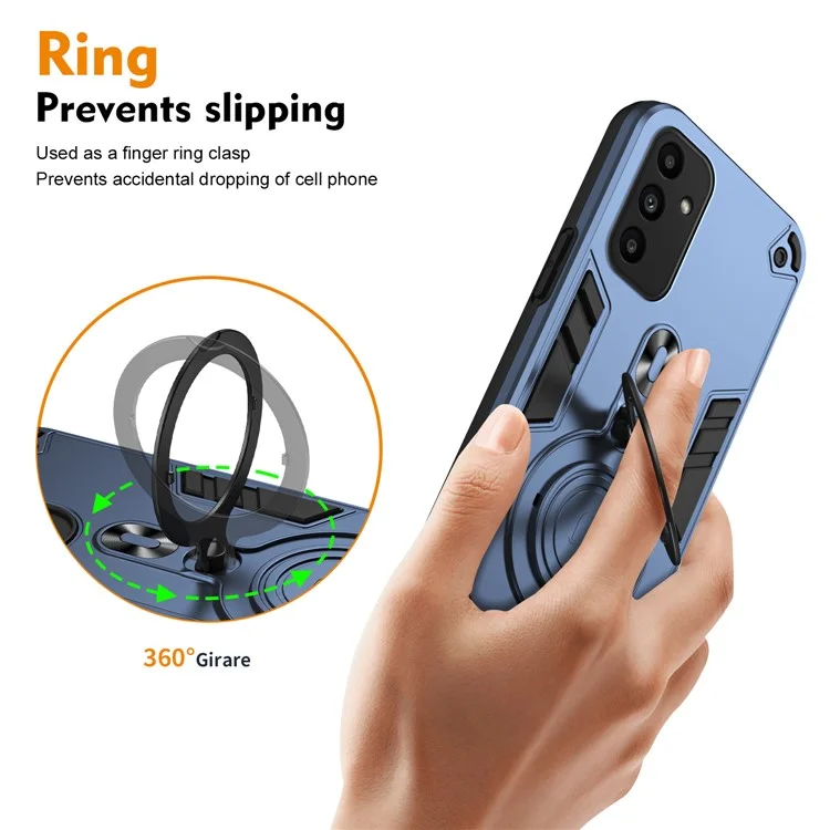 Pour Samsung Galaxy A15 4G / 5G Case Rotatif Kickstand pc + Tpu Drop Protection Téléphone Cover - Bleu