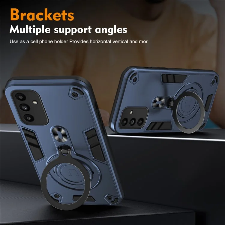 Pour Samsung Galaxy A15 4G / 5G Case Rotatif Kickstand pc + Tpu Drop Protection Téléphone Cover - Bleu