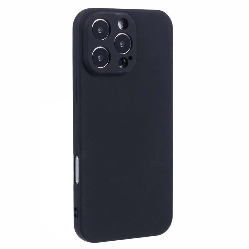 For iPhone 16 Pro Max Case Matte TPU Non-Slip Protective Phone Cover - Black