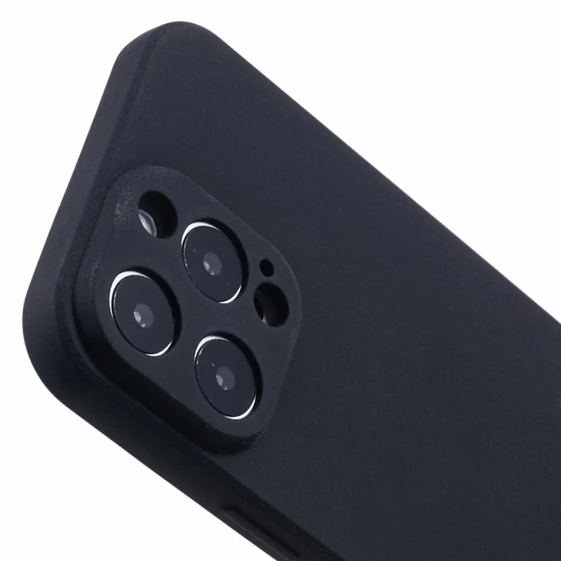 For iPhone 16 Pro Max Case Matte TPU Non-Slip Protective Phone Cover - Black