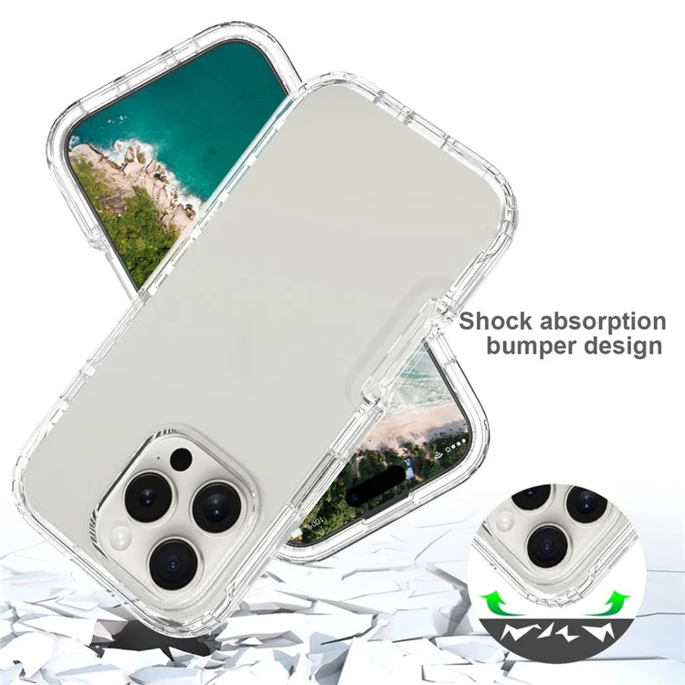Для Iphone 16 Pro Max Case Tpu+пк с Полной Защитой от Shoper -надежного Телефона с Защитой Для Домашних Животных - Прозрачный