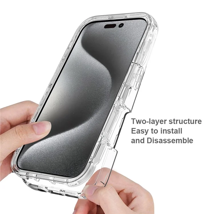 Для Iphone 16 Pro Max Case Tpu+пк с Полной Защитой от Shoper -надежного Телефона с Защитой Для Домашних Животных - Прозрачный