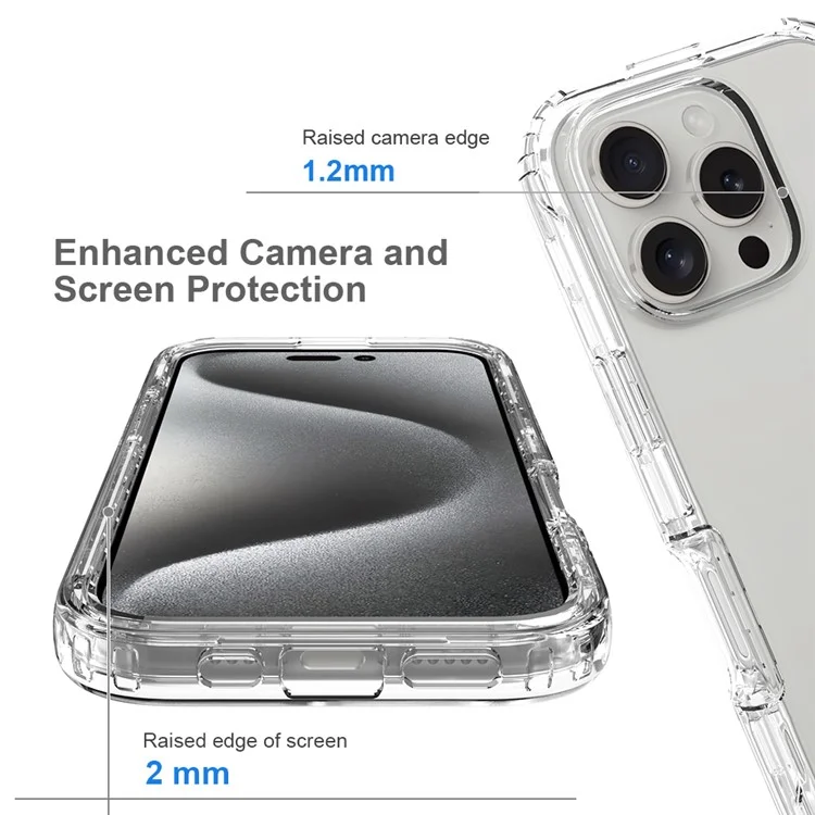 Для Iphone 16 Pro Max Case Tpu+пк с Полной Защитой от Shoper -надежного Телефона с Защитой Для Домашних Животных - Прозрачный