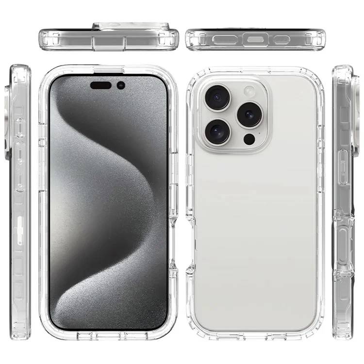 Для Iphone 16 Pro Max Case Tpu+пк с Полной Защитой от Shoper -надежного Телефона с Защитой Для Домашних Животных - Прозрачный