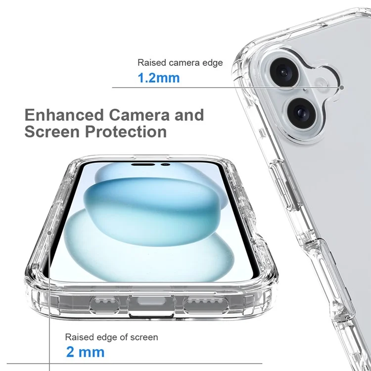 Для Iphone 16 Case TPU+PC - Прозрачный