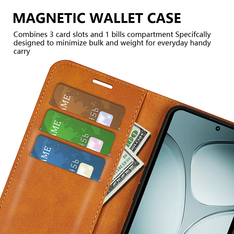 Für Xiaomi 14T Stand Case Anti-Scratch Calf Texture Leather Phone Cover - Gelb