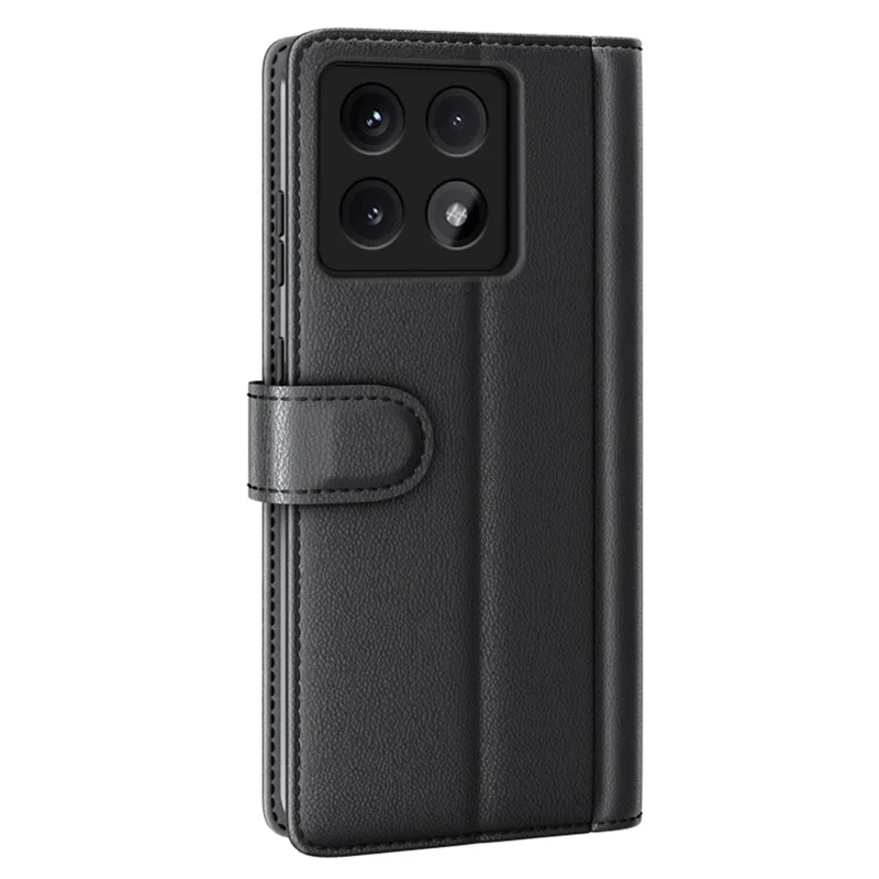 Per Xiaomi 14T Case Genuine Split Leather Phone Cover Wallet Card Slot - Nero