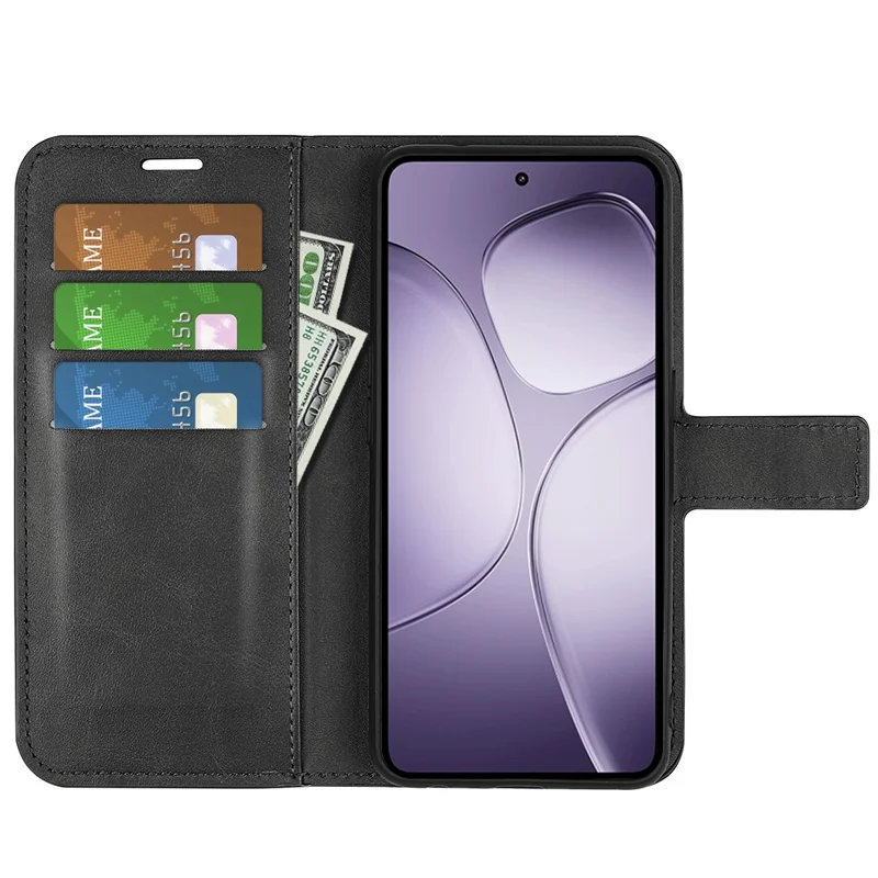 Per Xiaomi 14T Pro Stand Case Anti-Scratch Calf Texture Leather Phone Cover - Nero