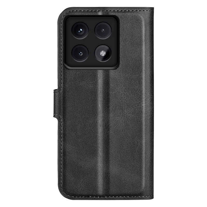 Per Xiaomi 14T Pro Stand Case Anti-Scratch Calf Texture Leather Phone Cover - Nero