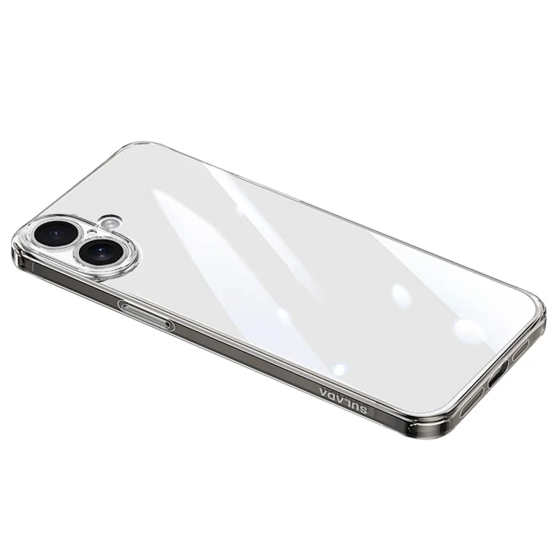 Sulada Für Iphone 16 Clear Case TPU +temperierte Glasschockdelie -handy -hülle - Transparent Schwarz