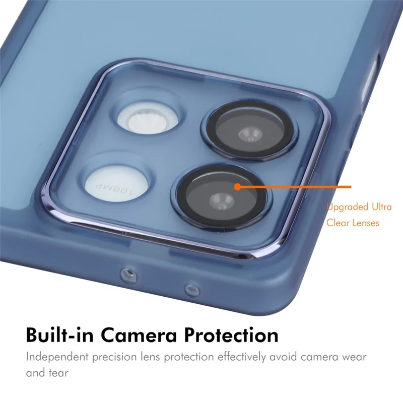 Enkay Hut Prince Für Xiaomi Redmi Note 13r Pro 5G Hülle Matte TPU Telefon Cover Mit Linsenfilm - Blau