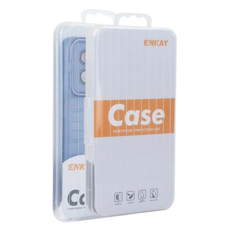 Enkay Hut Prince Für Xiaomi Redmi Note 13r Pro 5G Hülle Matte TPU Telefon Cover Mit Linsenfilm - Blau