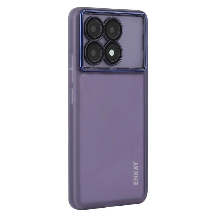 Enkay Hat Prince Pour Xiaomi Poco X6 Pro 5G / Redmi K70e 5g Couverture de Téléphone TPU Matte TPU Avec Film D'objectif - Violet