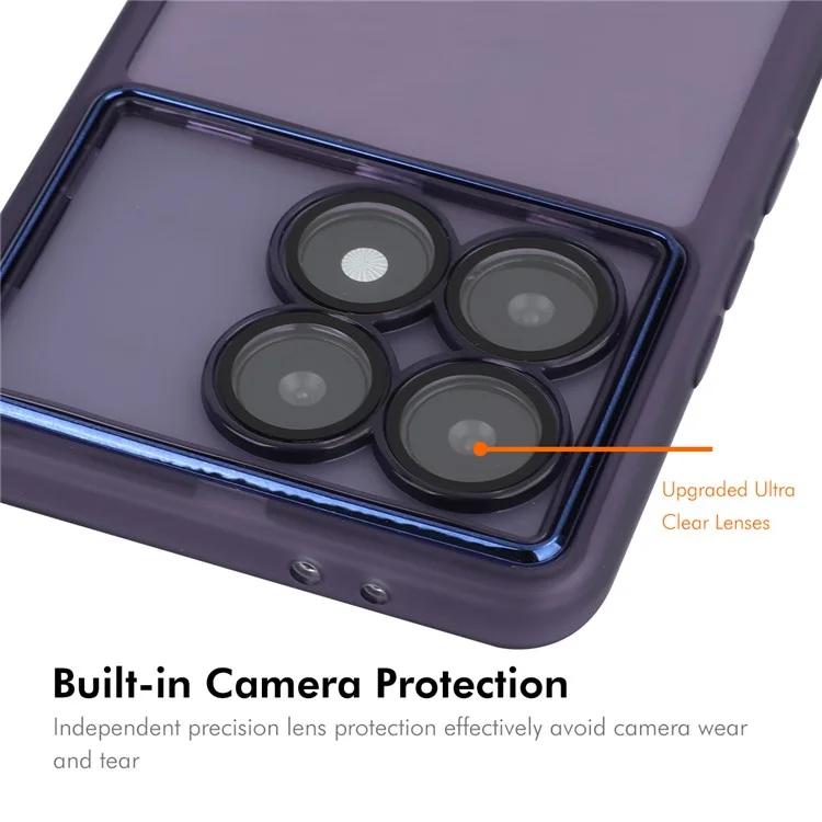 Enkay Hat Prince Pour Xiaomi Poco X6 Pro 5G / Redmi K70e 5g Couverture de Téléphone TPU Matte TPU Avec Film D'objectif - Violet