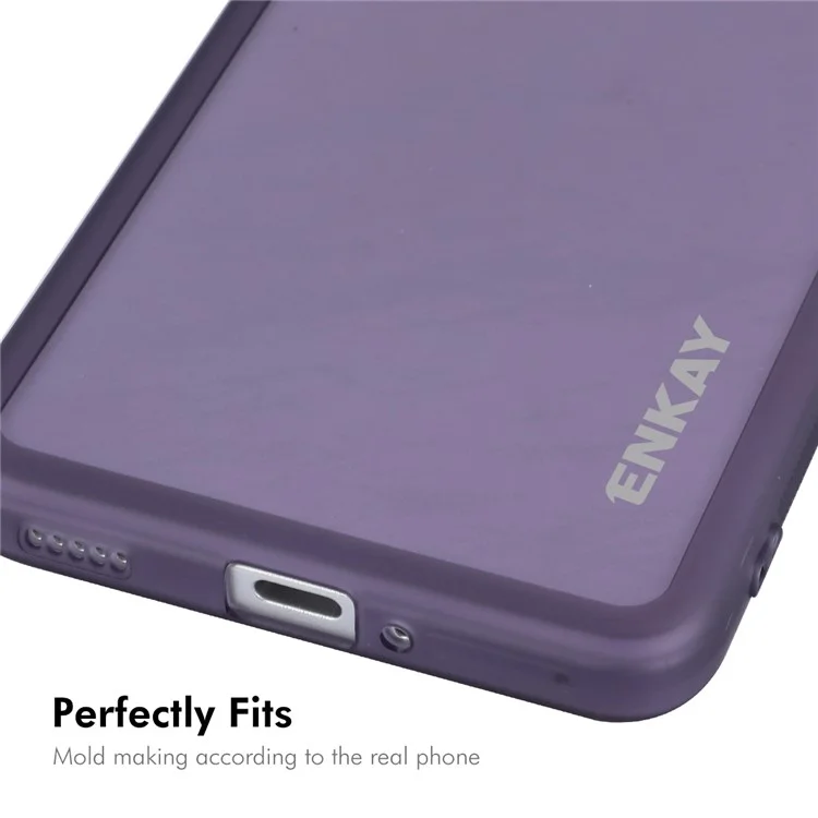 Enkay Hat Prince Pour Xiaomi Poco X6 Pro 5G / Redmi K70e 5g Couverture de Téléphone TPU Matte TPU Avec Film D'objectif - Violet