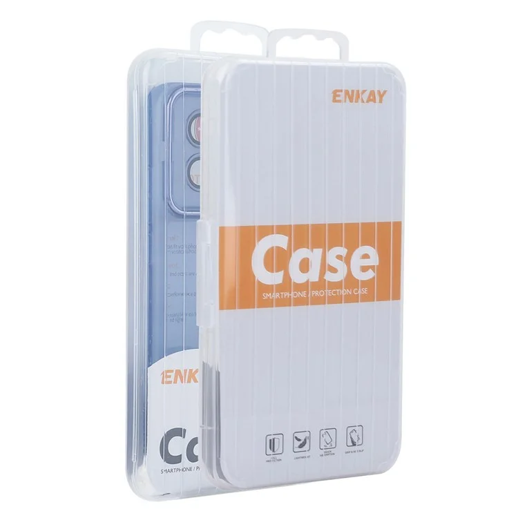 Enkay Hat Prince Pour Honor Magic6 Pro 5G Case TPU Matte TPU Couverture de Téléphone Avec Film D'objectif - Bleu