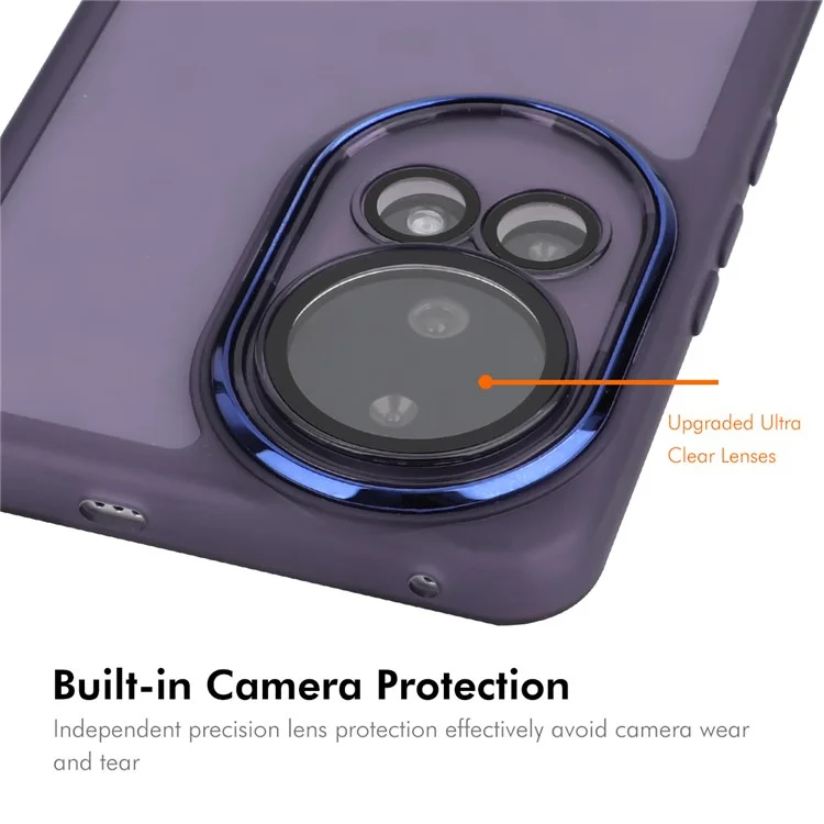 Enkay Hut Prince Für Huawei Nova 12 Pro 5G Case Matte TPU Telefon Cover Mit Linsenfilm - Lila